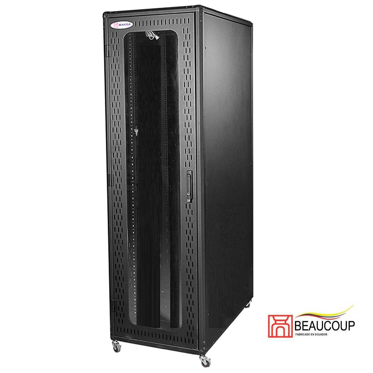 Gabinete Rack cerrado Modelo Jupiter Servicio Pesado Puerta Malla y Vidrio