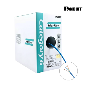 Cable U/UTP Cat6, 4 pares, 24 AWG, CM de color Azúl en 305m – Panduit Netkey