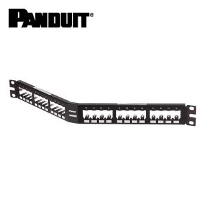 PATCH PANEL,24 Port, Angular, Metalico, Black