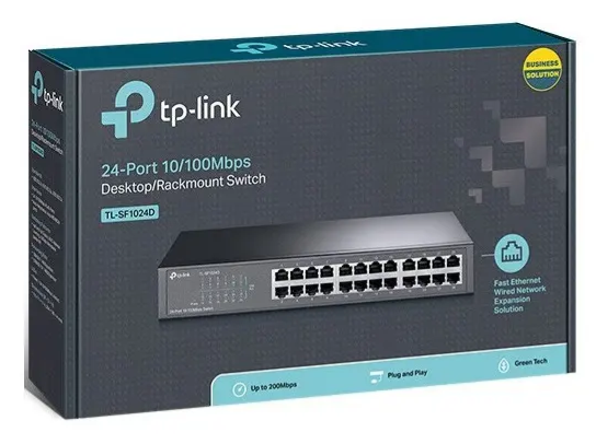 Switch Tp-link 24 Puertos 10/100 Mbps Rackmount Tl - Sf1024d
